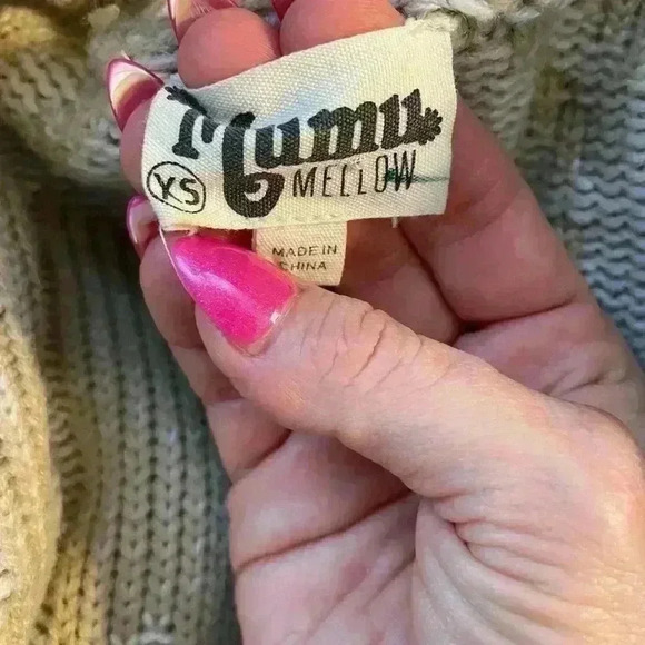 Show Me Your Mumu Taupe/Neutral Aztec Print Waterfall Front Cardigan - Picture 6 of 7